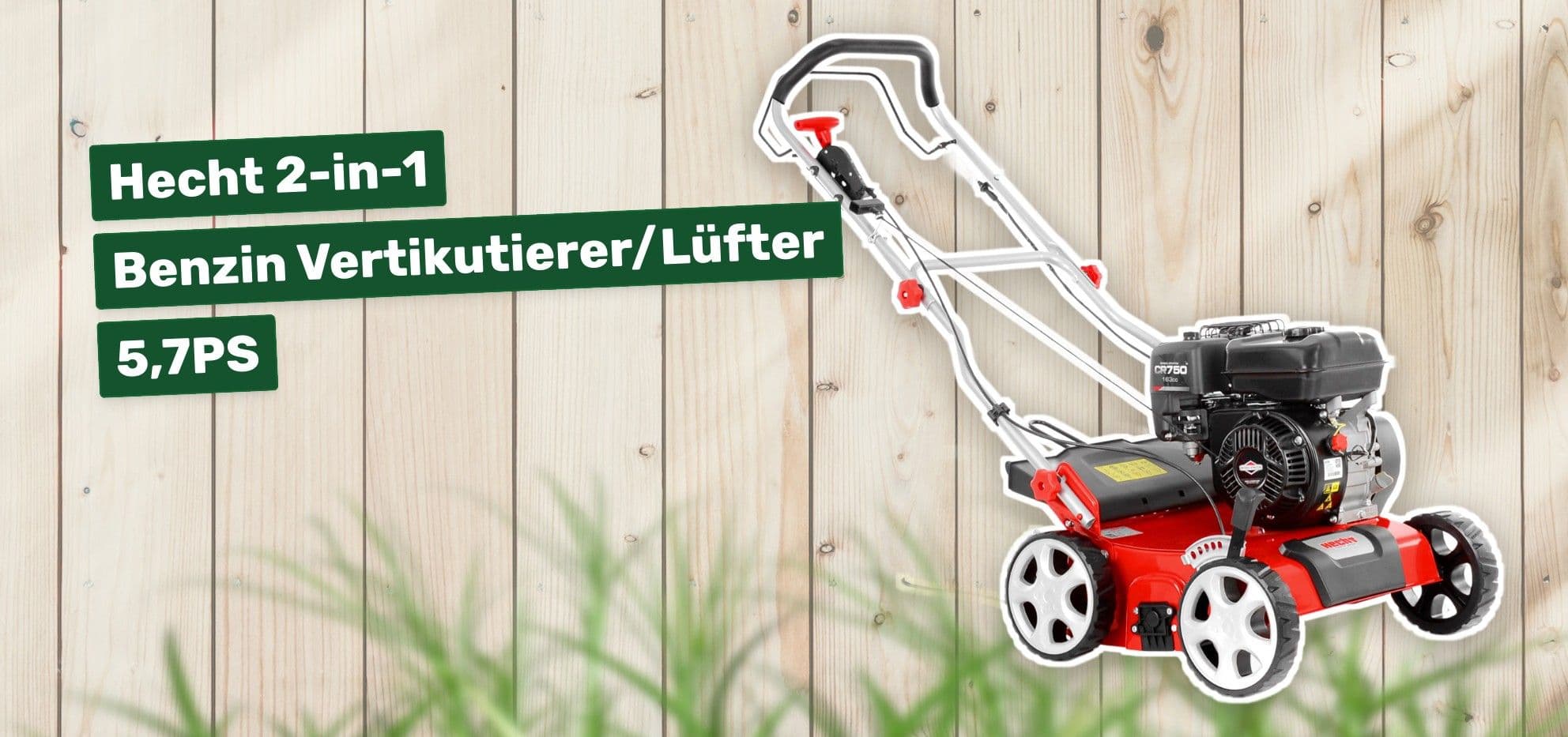 Hecht 2-in-1 Benzin Vertikutierer/Lüfter 5,7PS