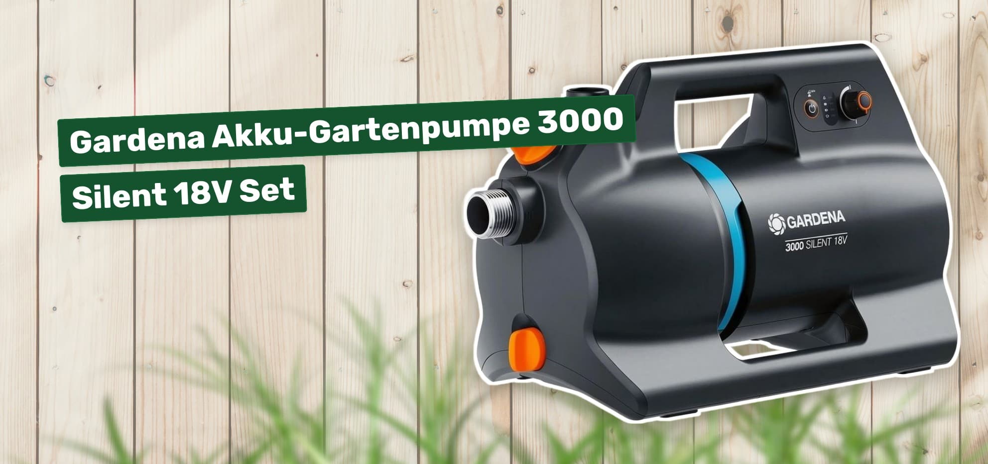 Gardena Akku-Gartenpumpe 3000 Silent 18V Set