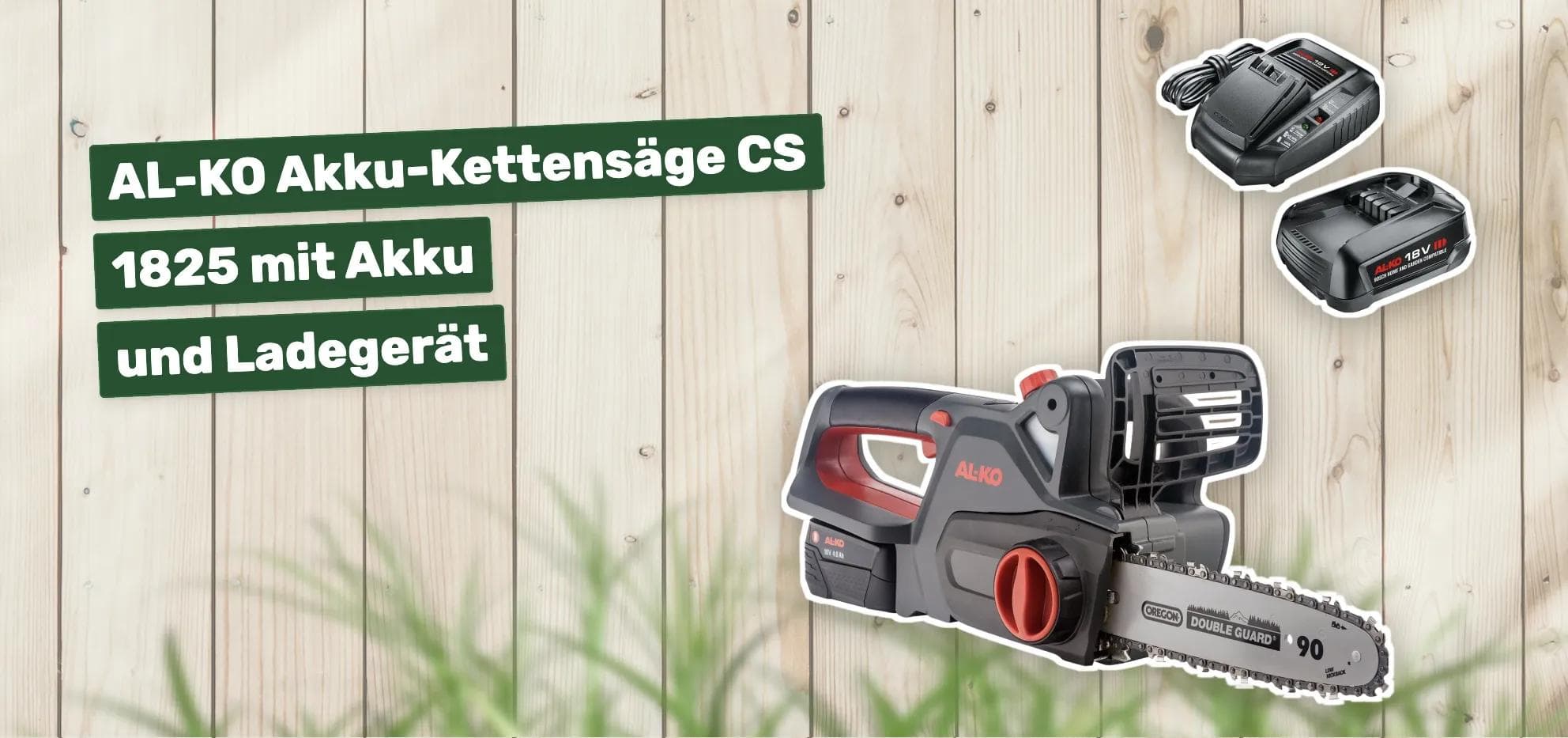 AL-KO Akku-Kettensäge CS 1825 mit Akku und Ladegerät
