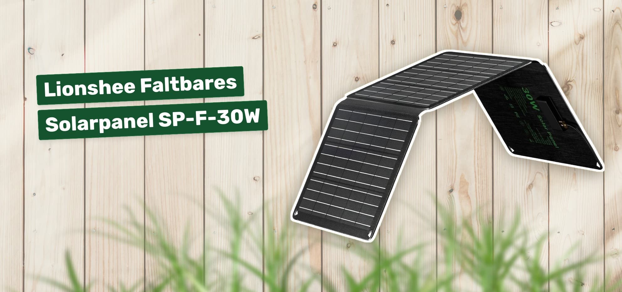 Lionshee Faltbares Solarpanel SP-F-30W