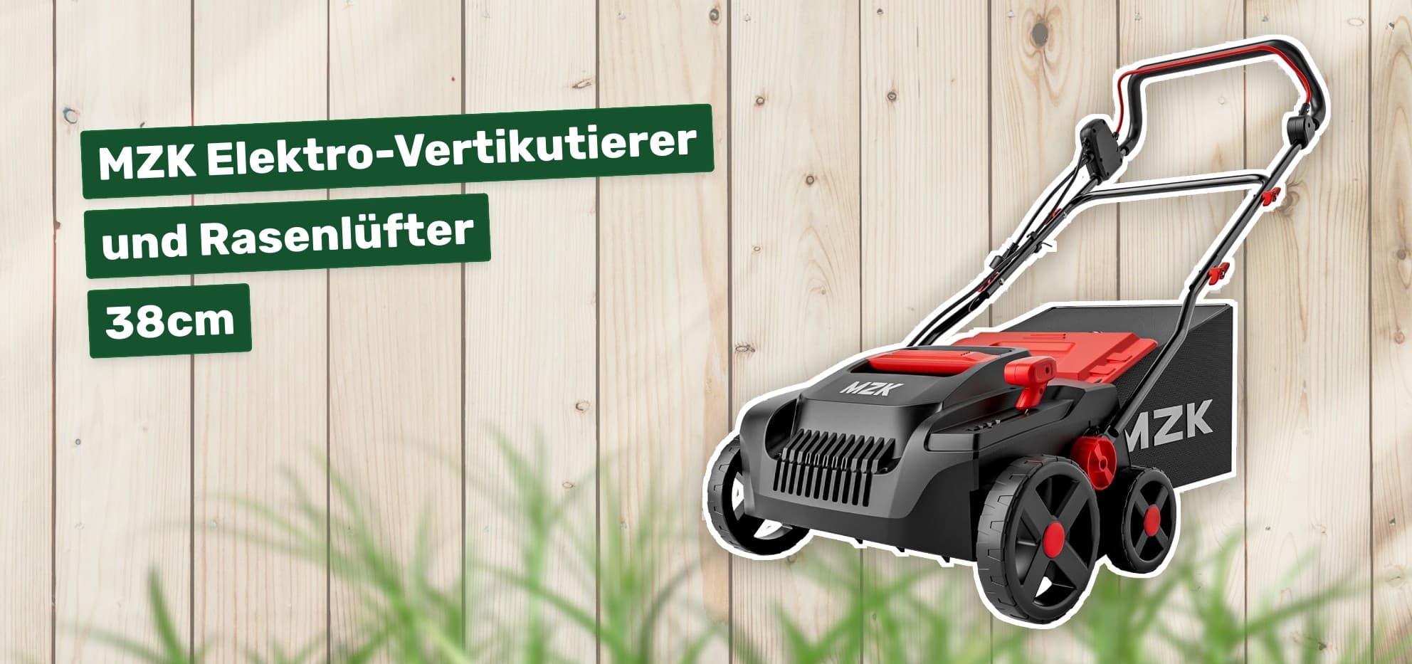 MZK Elektro-Vertikutierer und Rasenlüfter 38cm