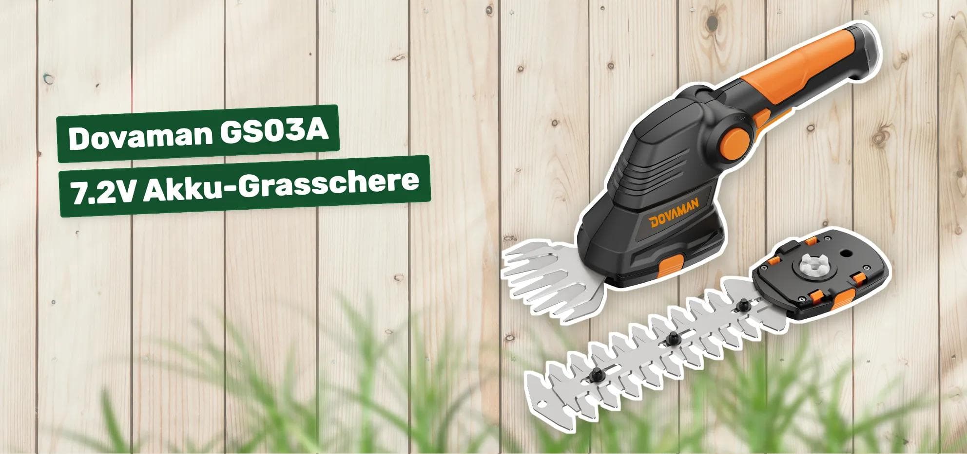Dovaman GS03A 7.2V Akku-Grasschere