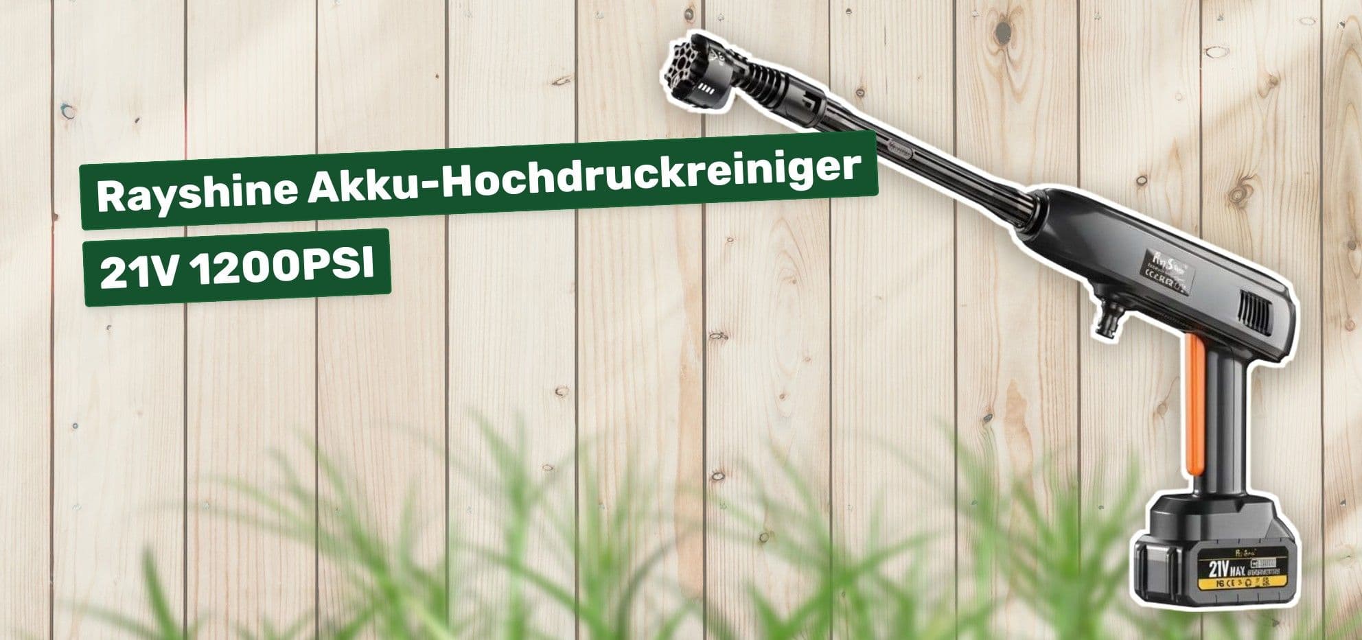 Rayshine Akku-Hochdruckreiniger 21V 1200PSI
