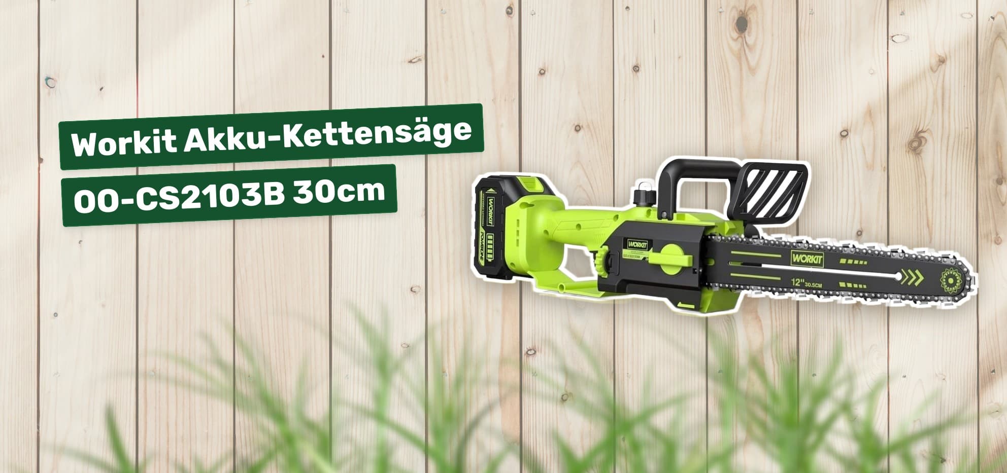 Workit Akku-Kettensäge OO-CS2103B 30cm