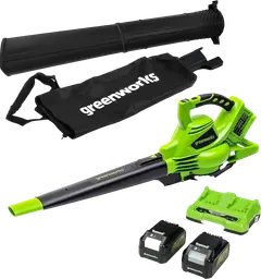 Greenworks GD24X2BVK4X Akku Laubsauger