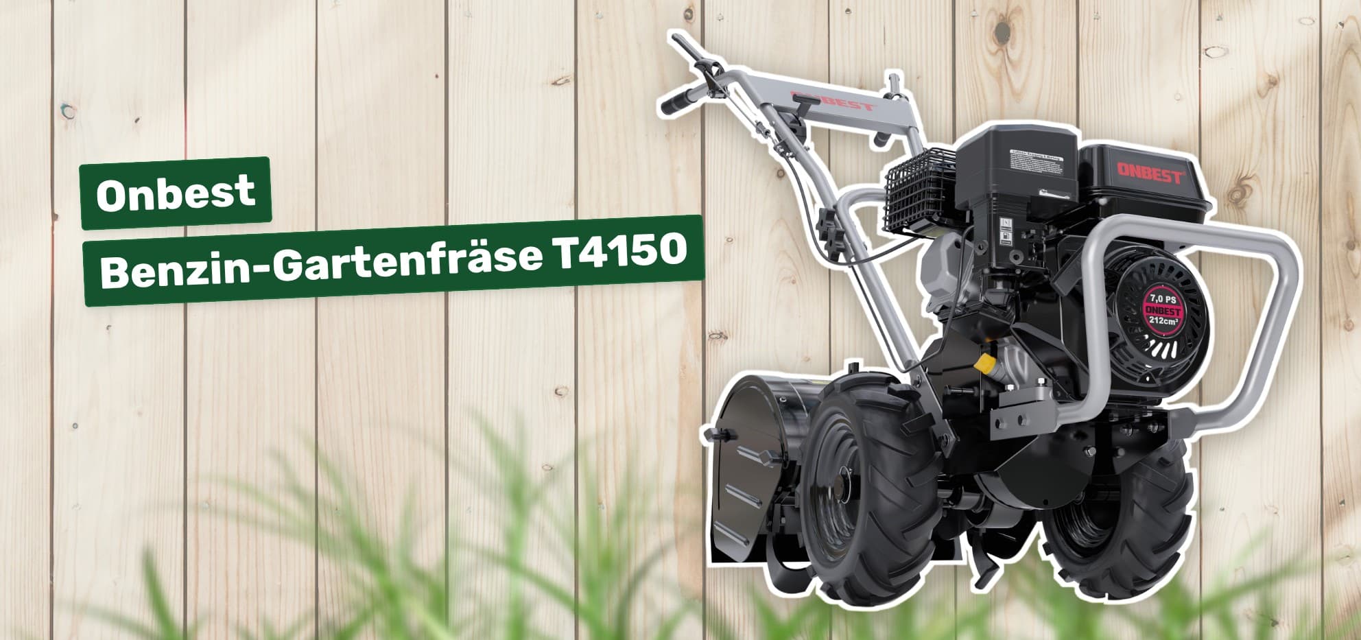 Onbest Benzin-Gartenfräse T4150