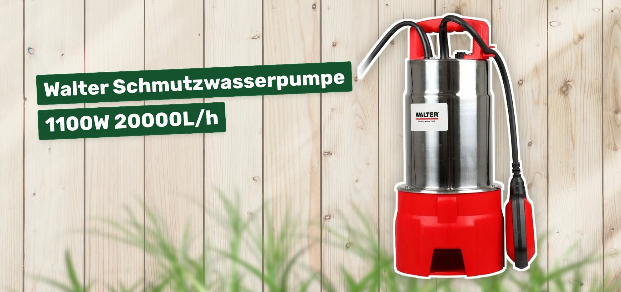Walter Schmutzwasserpumpe 1100W 20000L/h