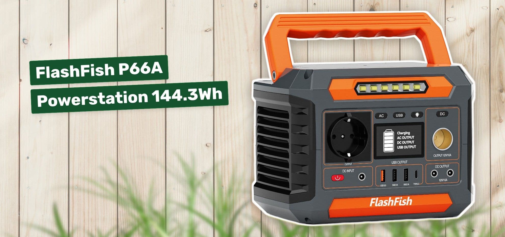 FlashFish P66A Tragbare Powerstation 144.3Wh