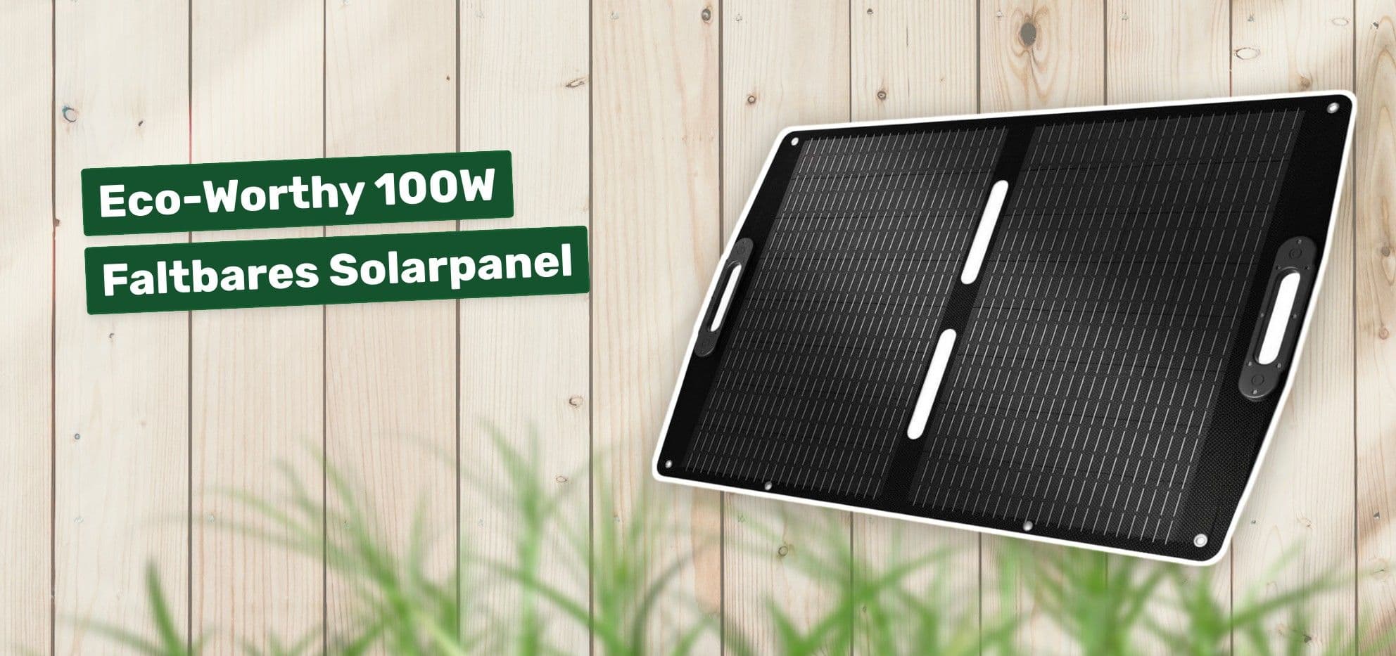 Eco-Worthy 100W Faltbares Solarpanel