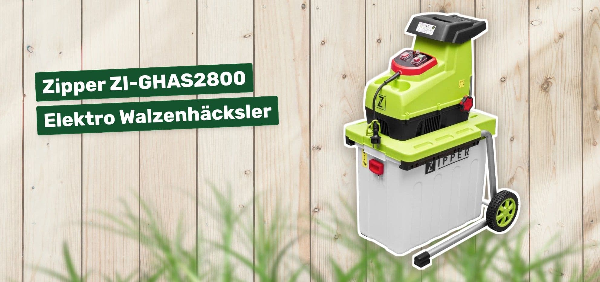 Zipper ZI-GHAS2800 Elektro Walzenhäcksler