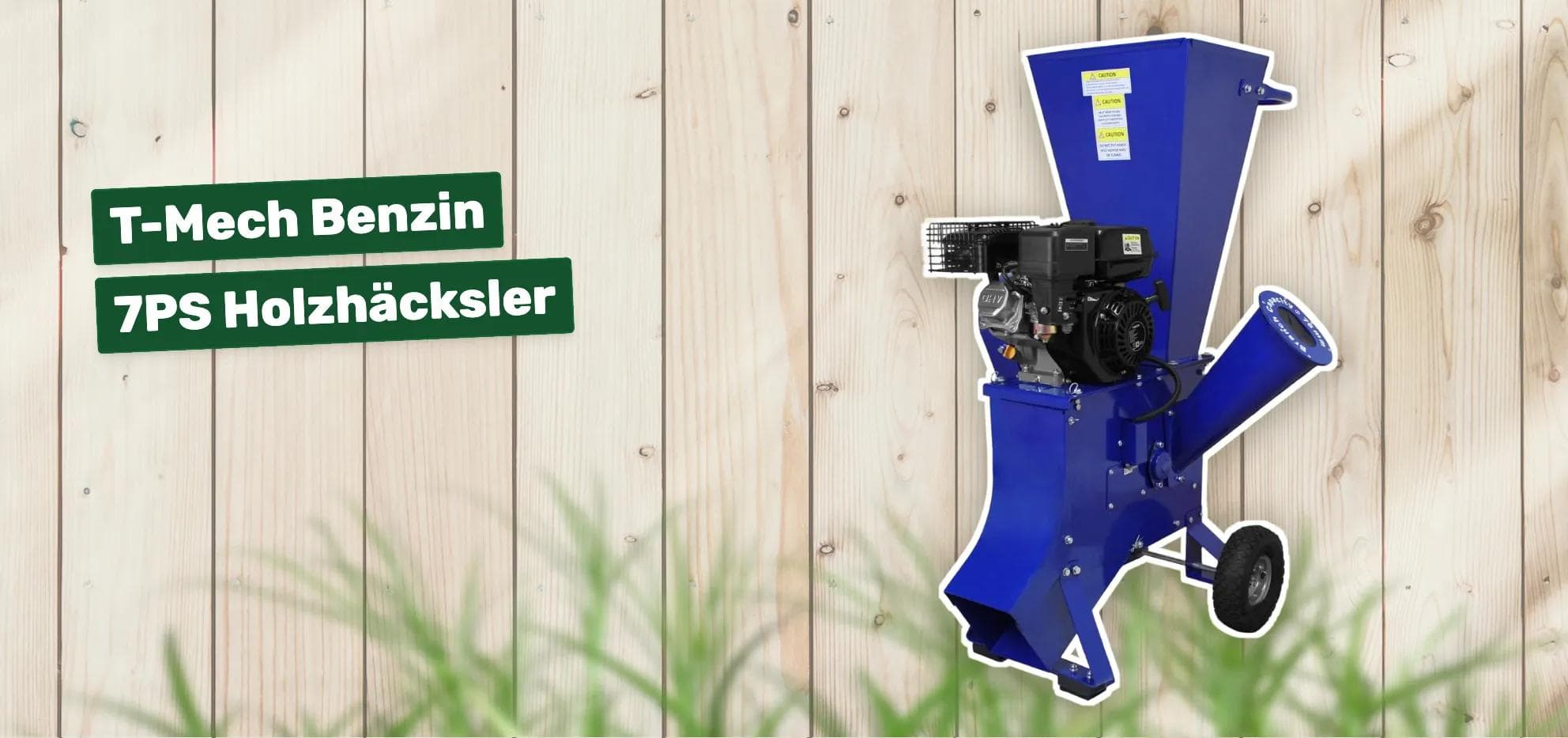 T-Mech Benzin 7PS Holzhäcksler