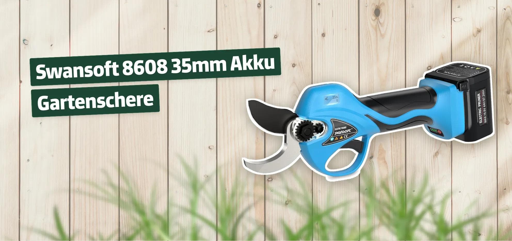 Swansoft 8608 35mm Akku Gartenschere