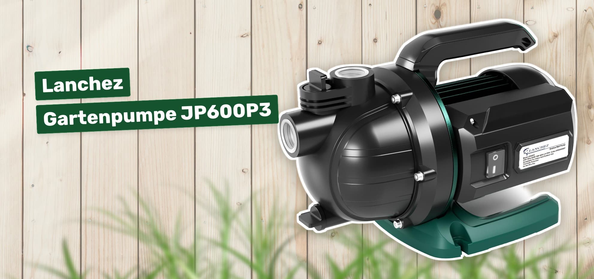 Lanchez Gartenpumpe JP600P3