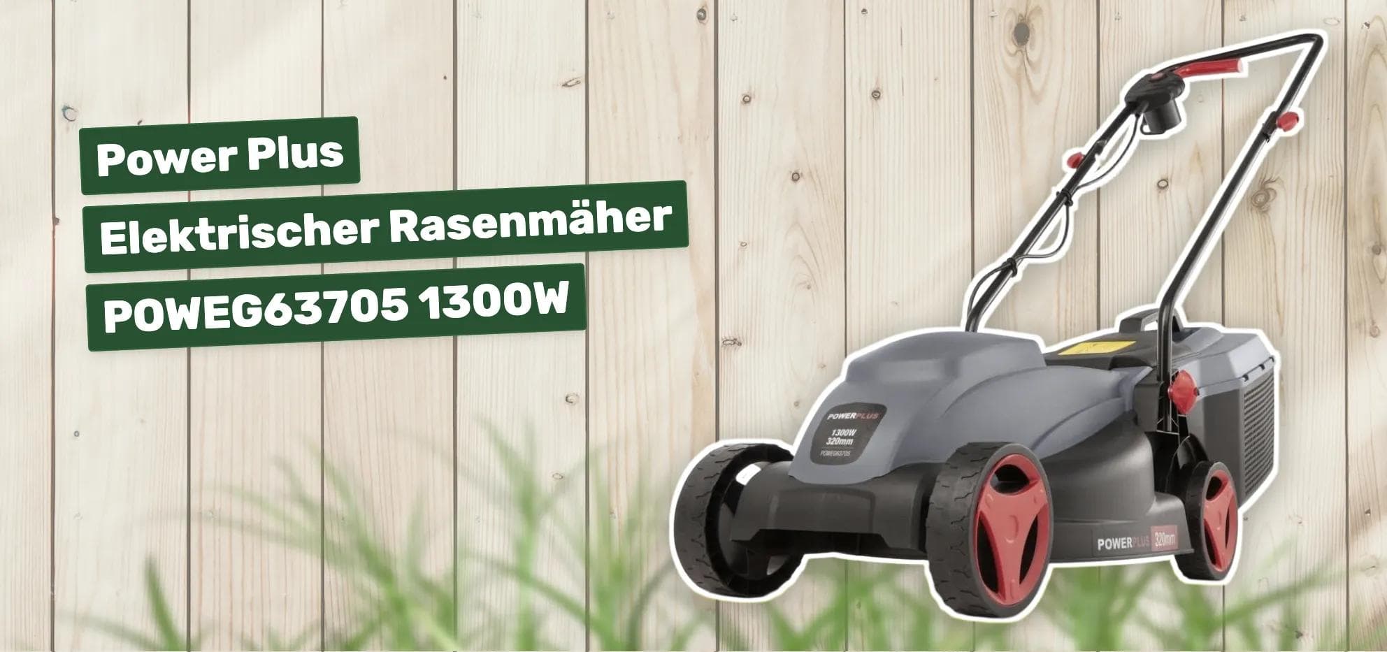 Power Plus Elektrischer Rasenmäher POWEG63705 1300W