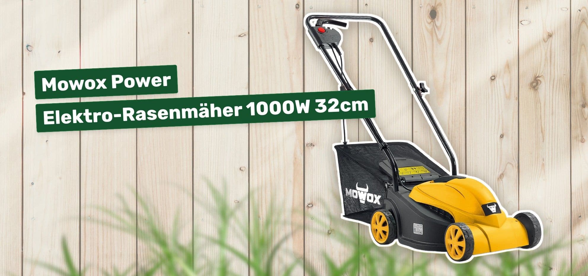 Mowox Power Elektro-Rasenmäher 1000W 32cm