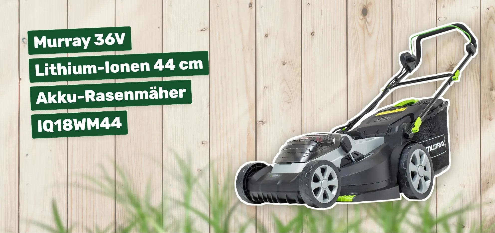 Murray 36V Lithium-Ionen 44 cm Akku-Rasenmäher IQ18WM44
