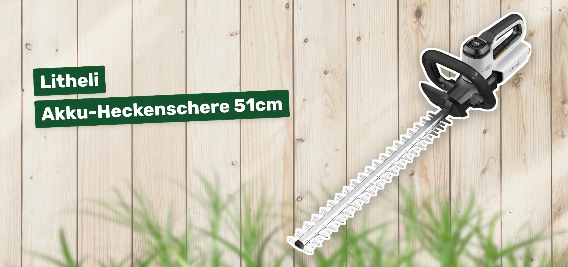 Litheli Akku-Heckenschere 51cm