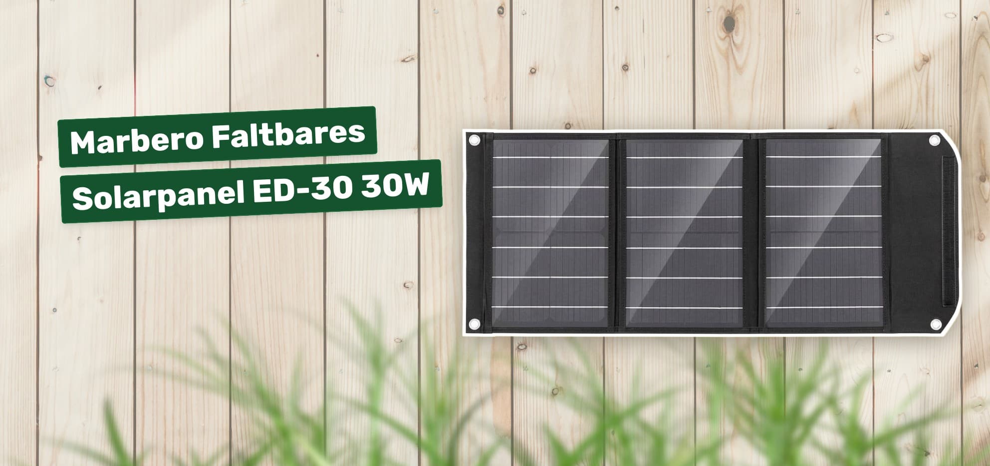 Marbero Faltbares Solarpanel ED-30 30W