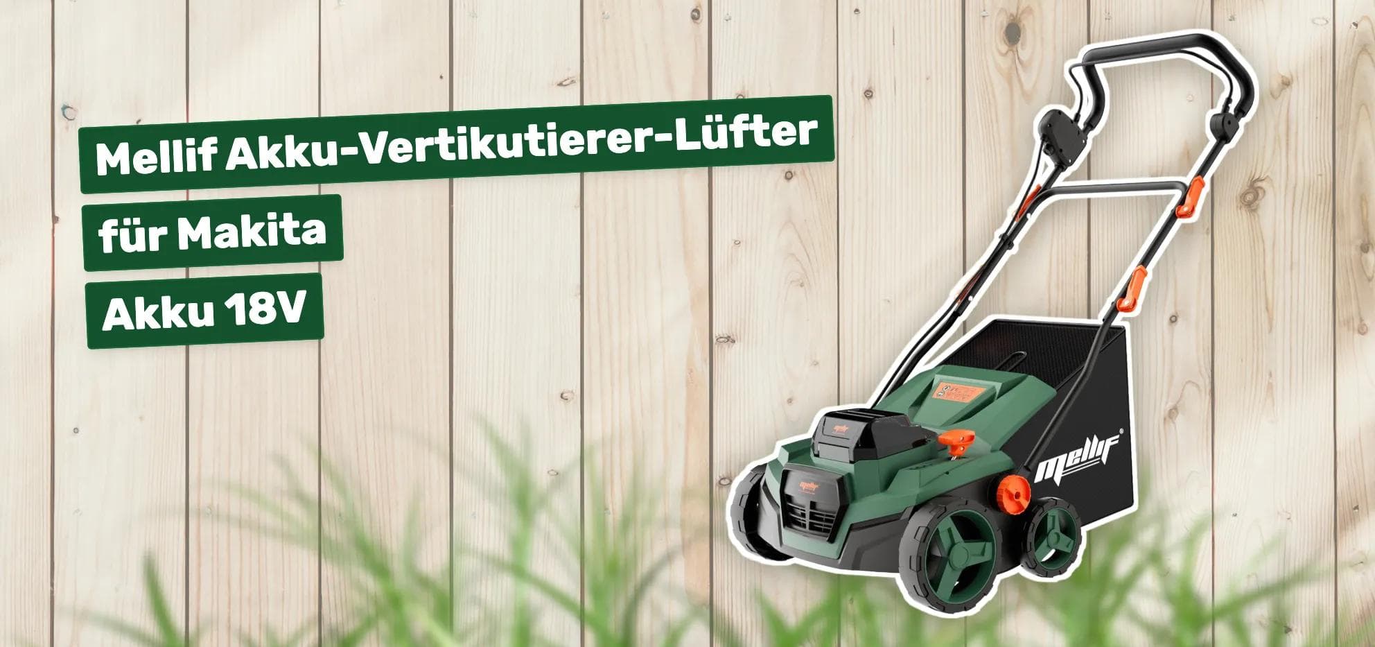 Mellif Akku-Vertikutierer-Lüfter für Makita Akku 18V