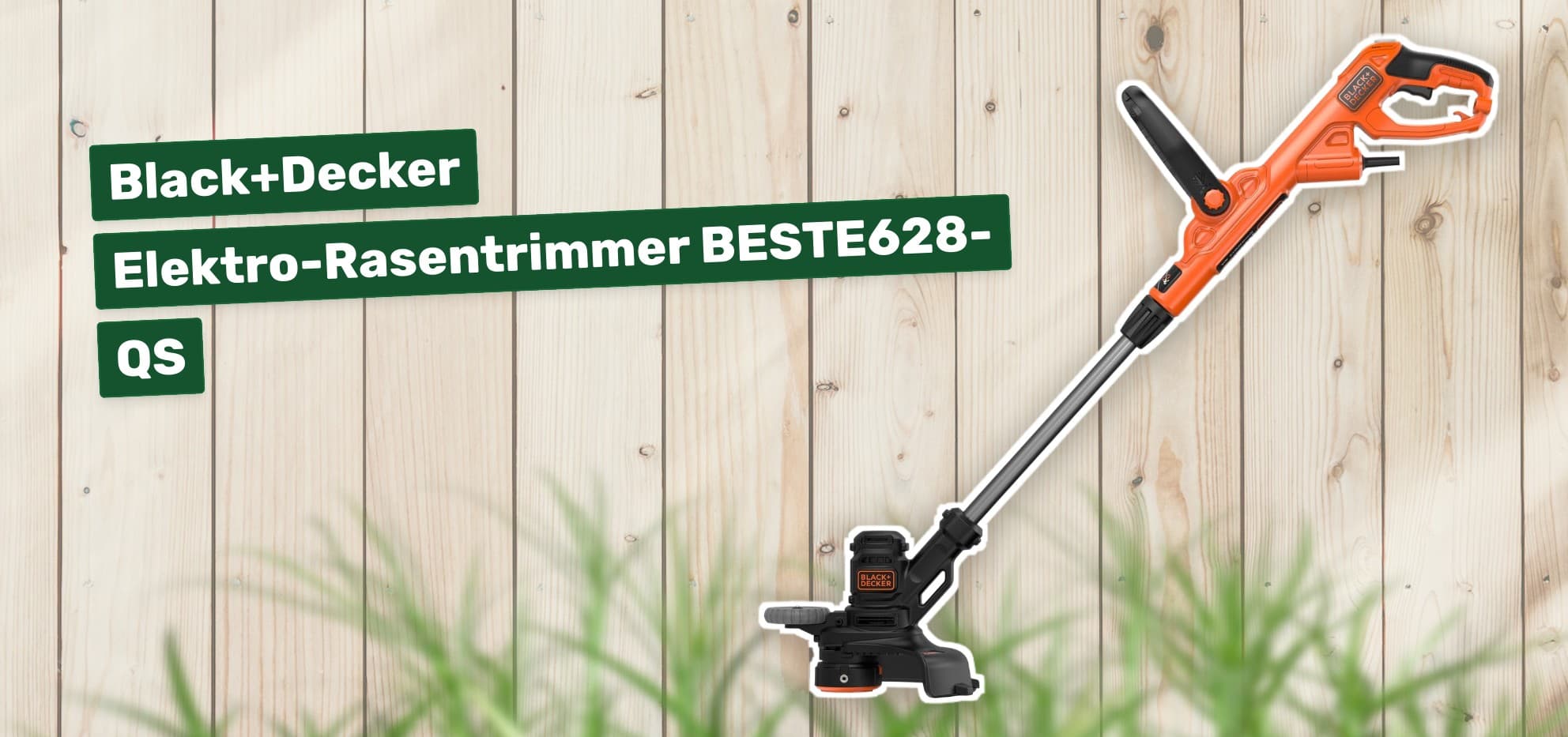 Black+Decker Elektro-Rasentrimmer BESTE628-QS