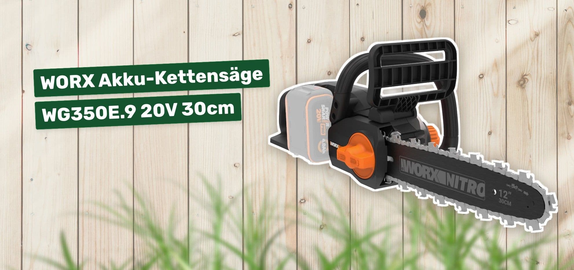 Worx WG350E.9 Nitro Profi Akku Kettensäge 20V