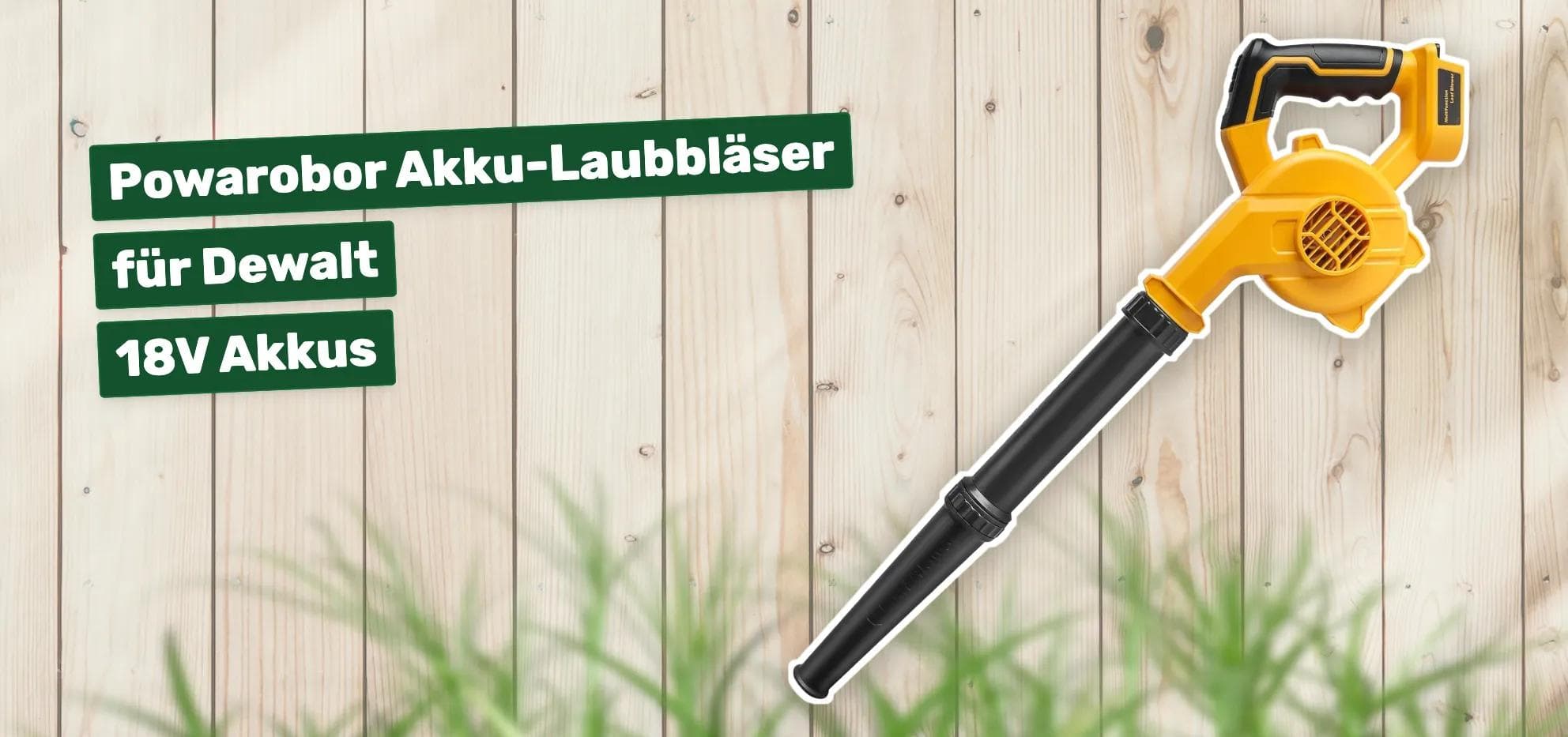 Powarobor Akku-Laubbläser für Dewalt 18V Akkus