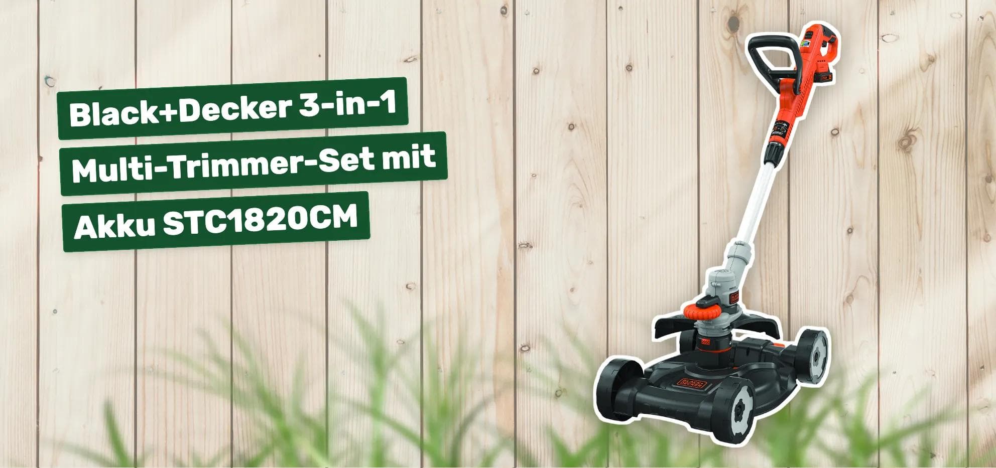 Black+Decker 3-in-1 Multi-Trimmer-Set mit Akku STC1820CM