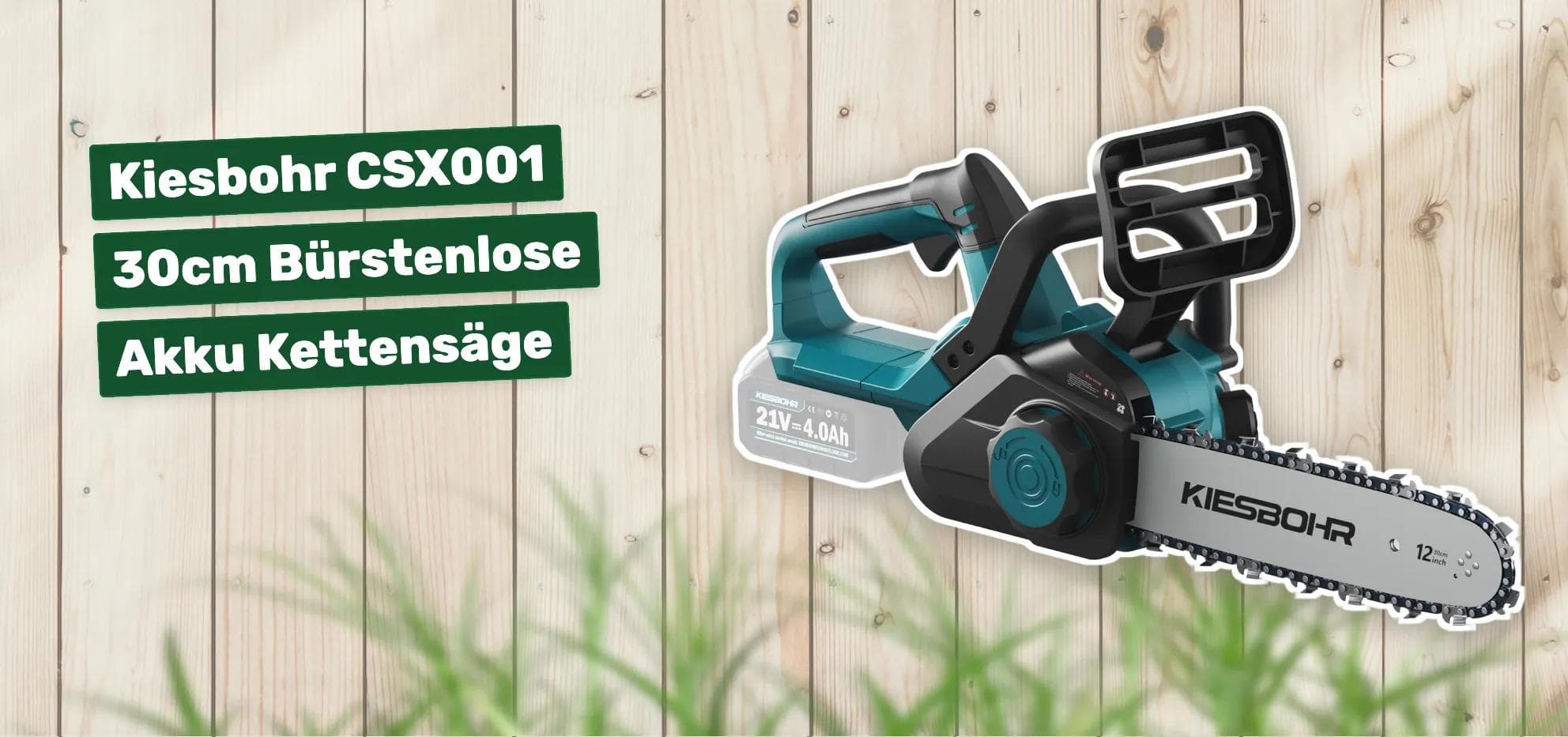 Kiesbohr CSX001 30cm Bürstenlose Akku Kettensäge