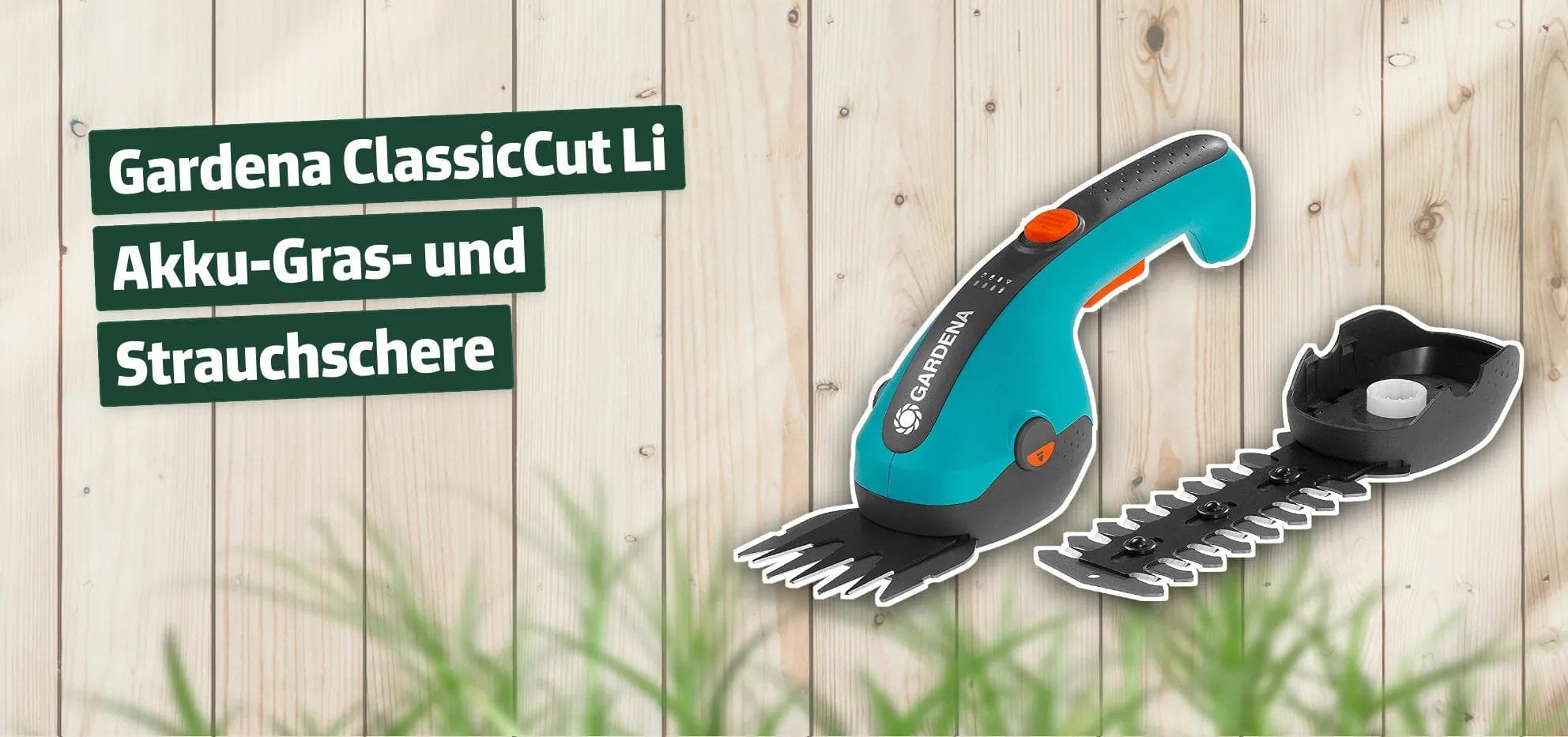 Gardena ClassicCut Li Akku-Gras- und Strauchschere