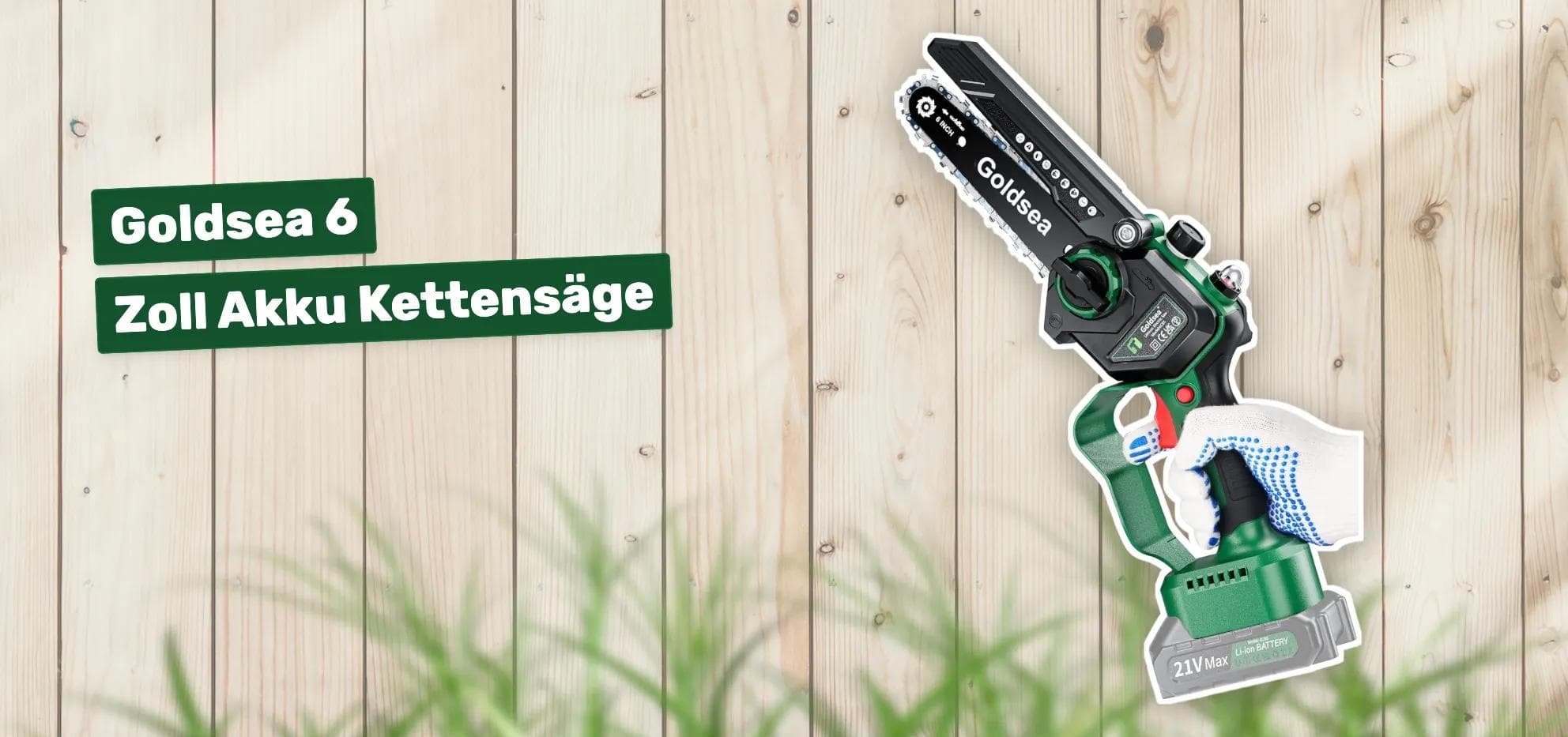 Goldsea 6 Zoll Akku Kettensäge