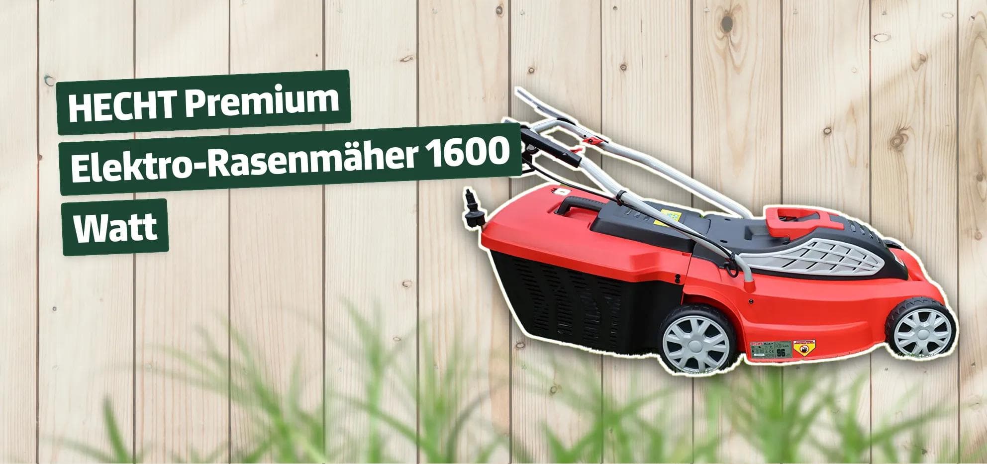 HECHT Premium Elektro-Rasenmäher 1600 Watt