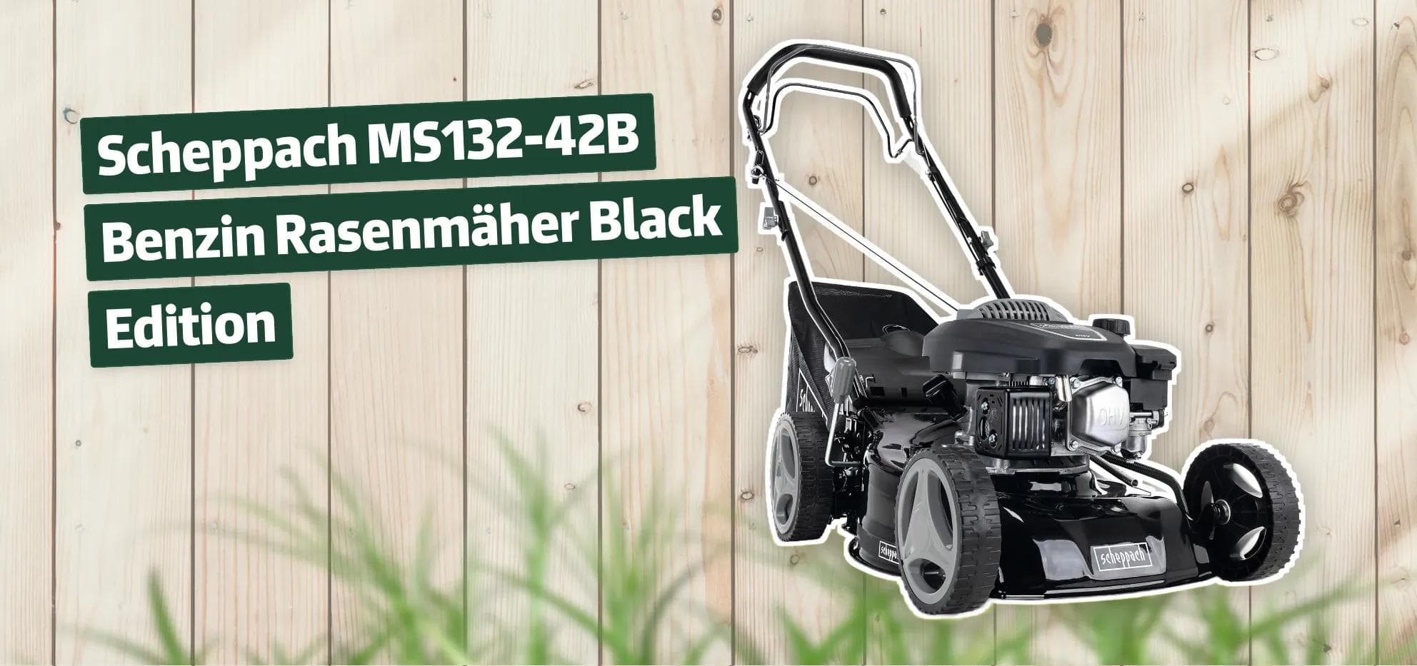 Scheppach MS132-42B Benzin Rasenmäher Black Edition