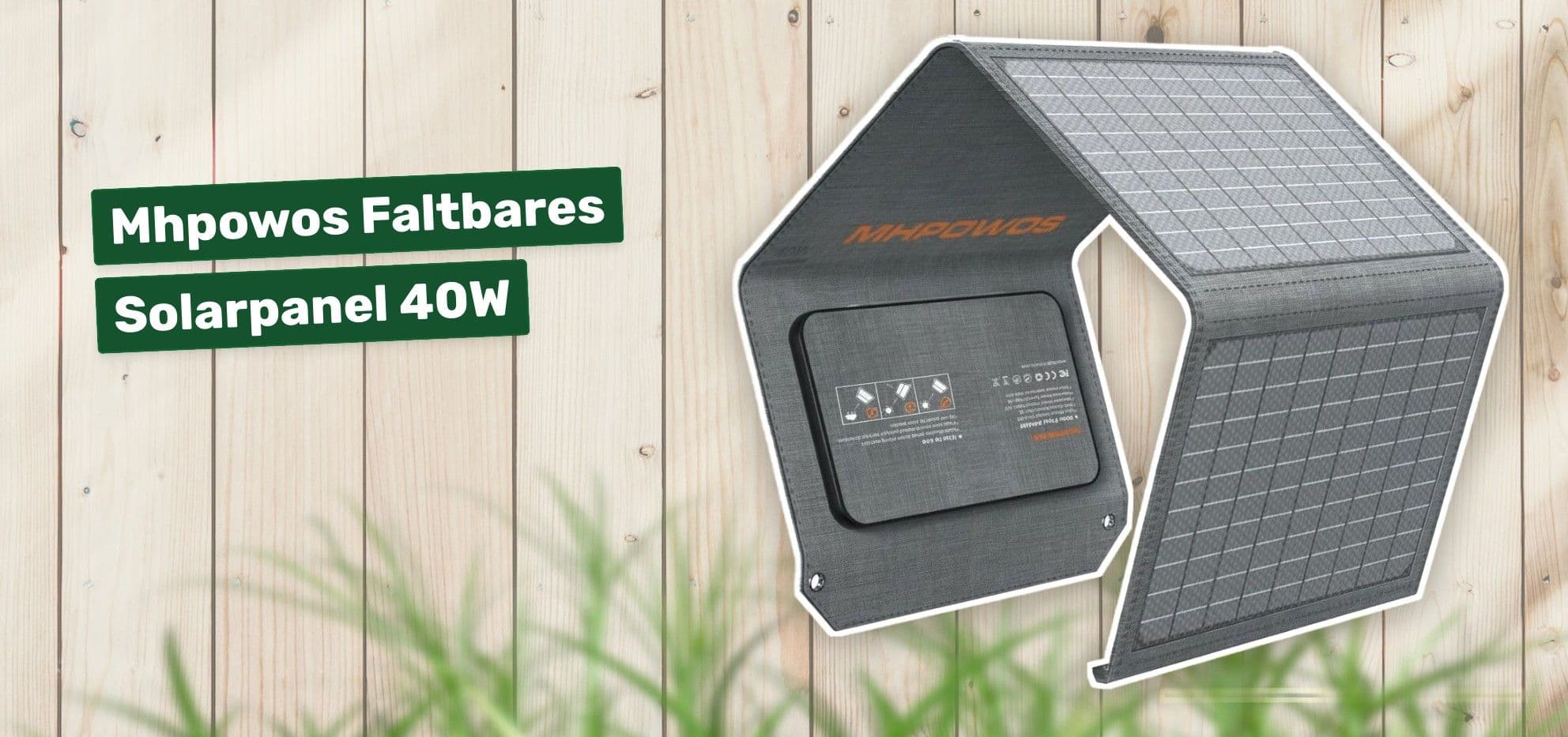 Mhpowos Faltbares Solarpanel 40W