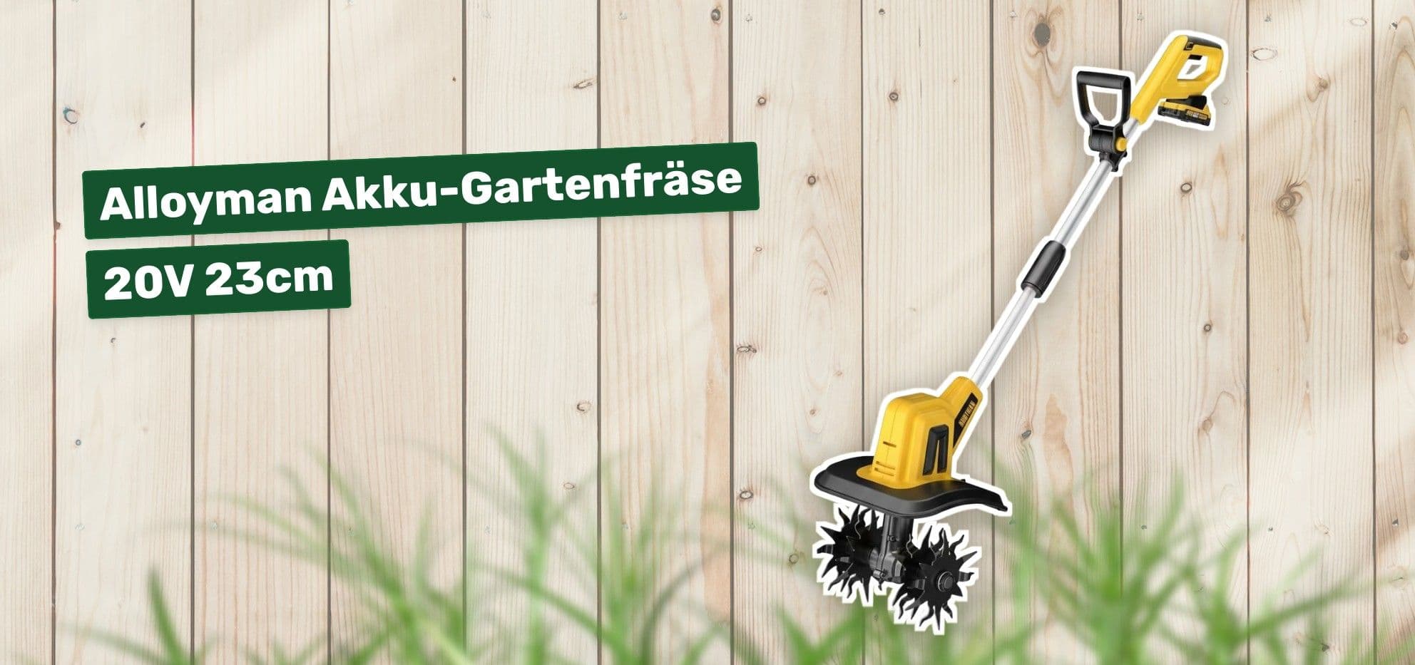 Alloyman Akku-Gartenfräse 20V 23cm