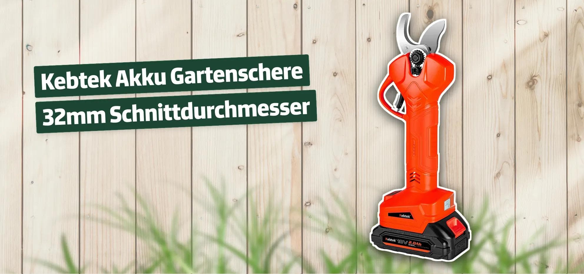 Kebtek Akku Gartenschere 32mm Schnittdurchmesser