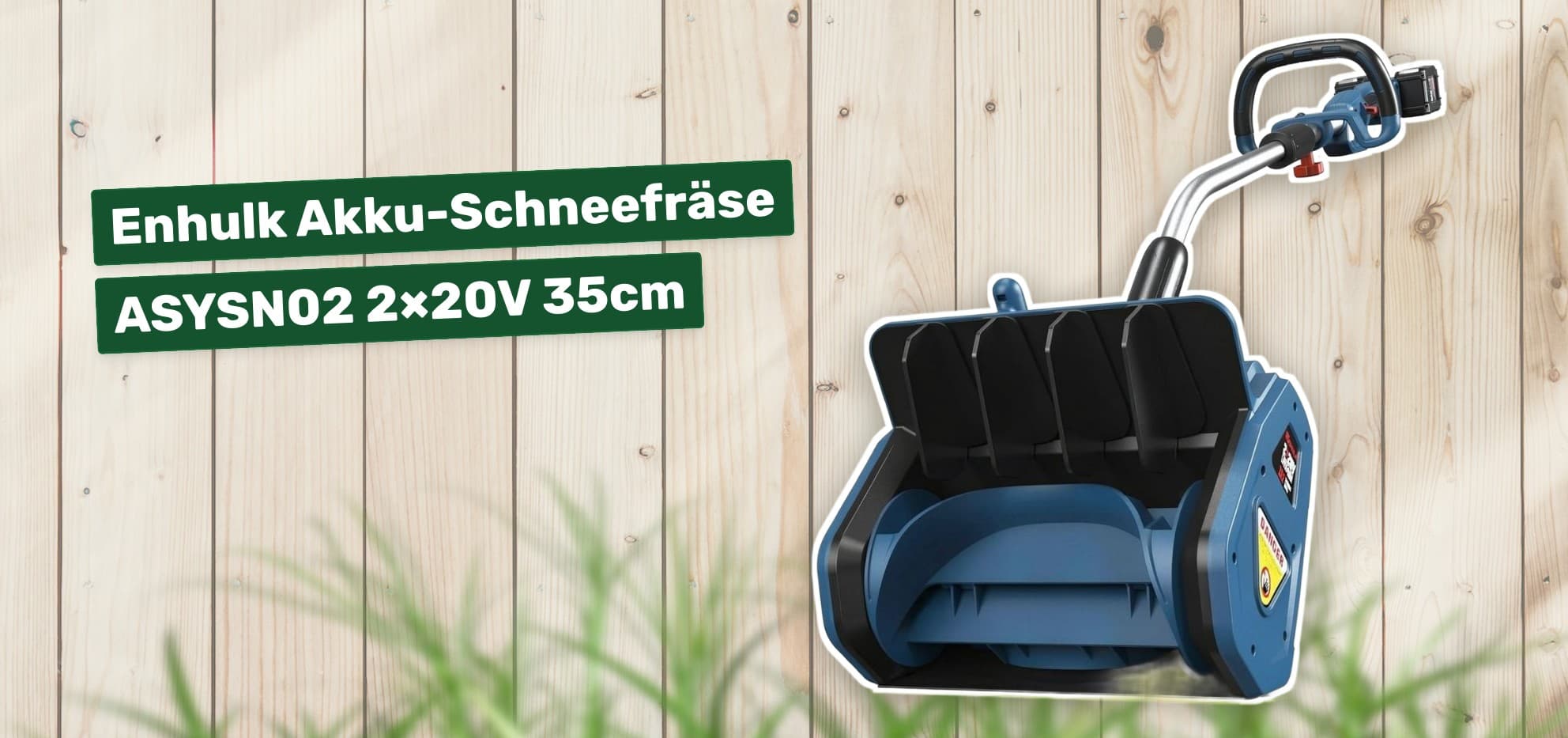 Enhulk Akku-Schneefräse ASYSN02 2×20V 35cm