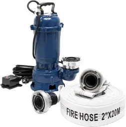 Wiltec Schmutzwasserpumpe 1500W mit 20m Schlauch