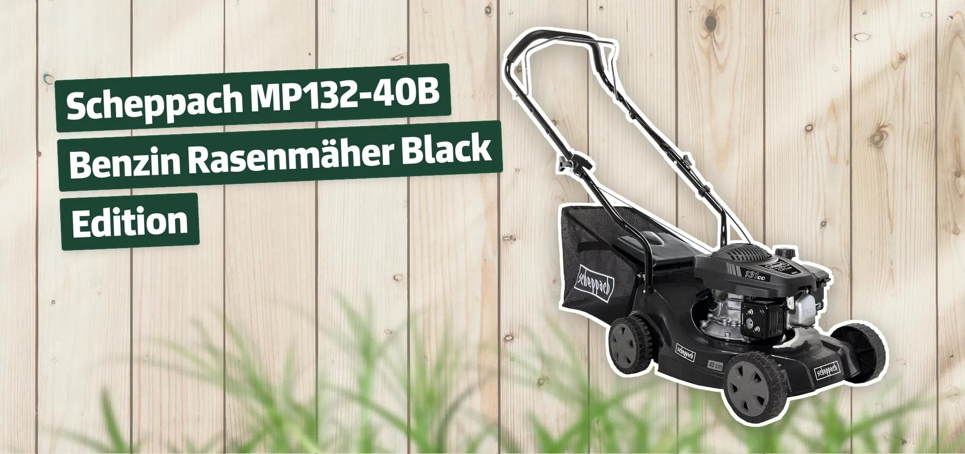 Scheppach MP132-40B Benzin Rasenmäher Black Edition