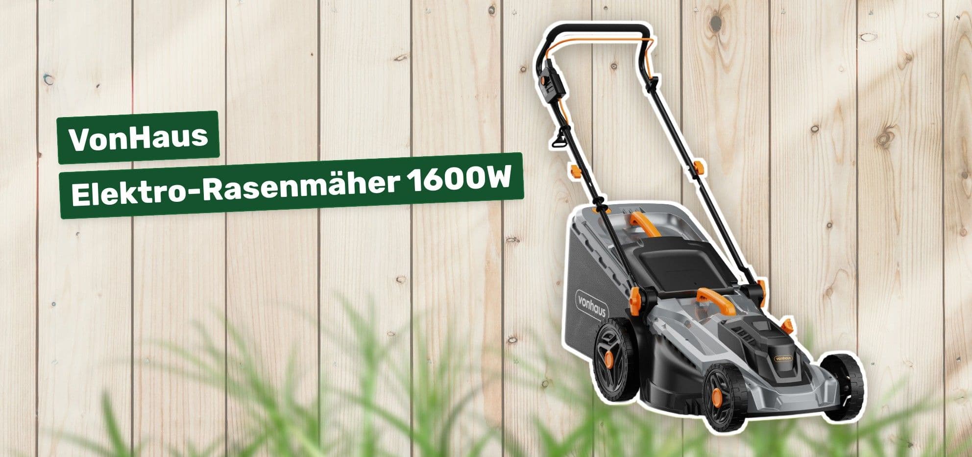 VonHaus Elektro-Rasenmäher 1600W