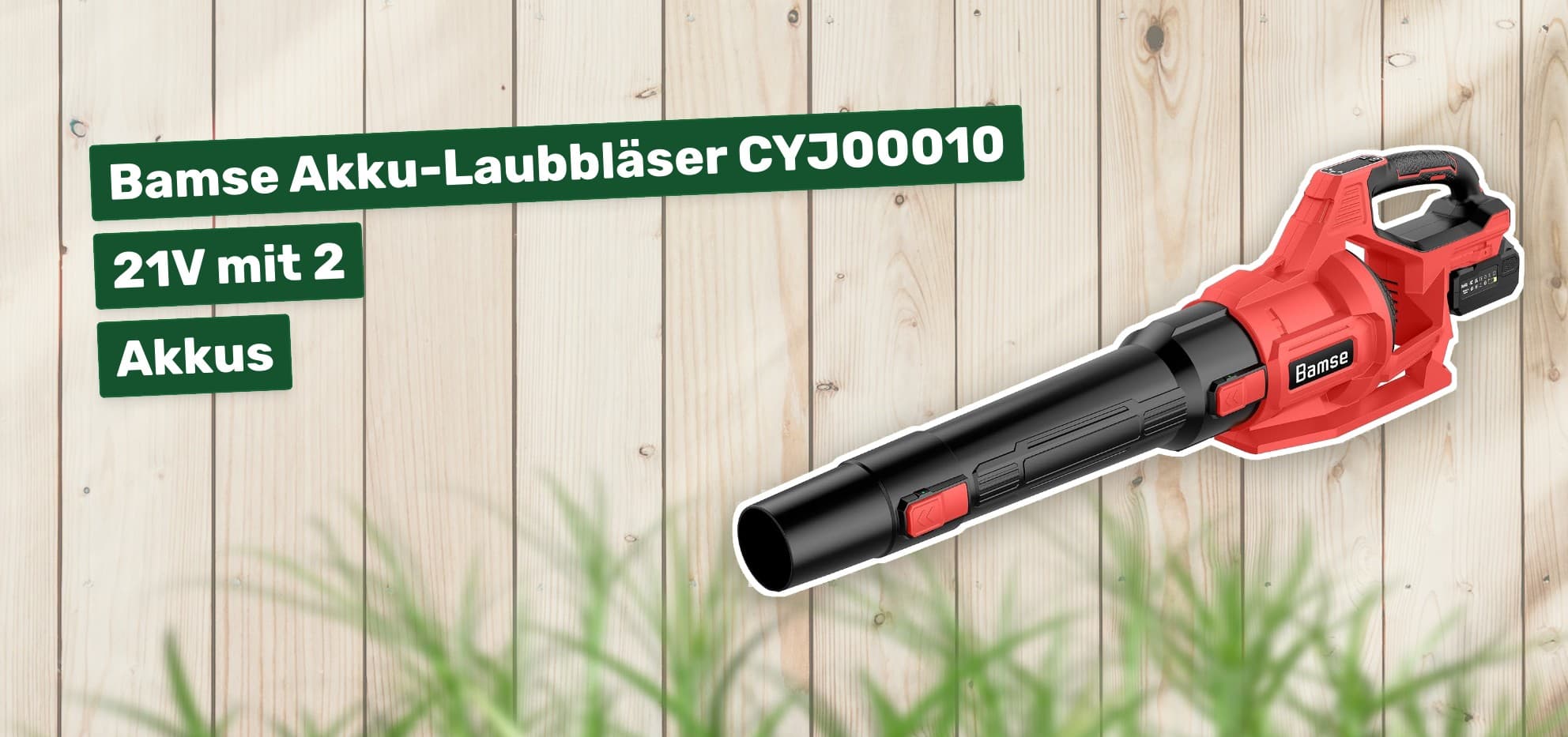 Bamse Akku-Laubbläser CYJ00010 21V mit 2 Akkus