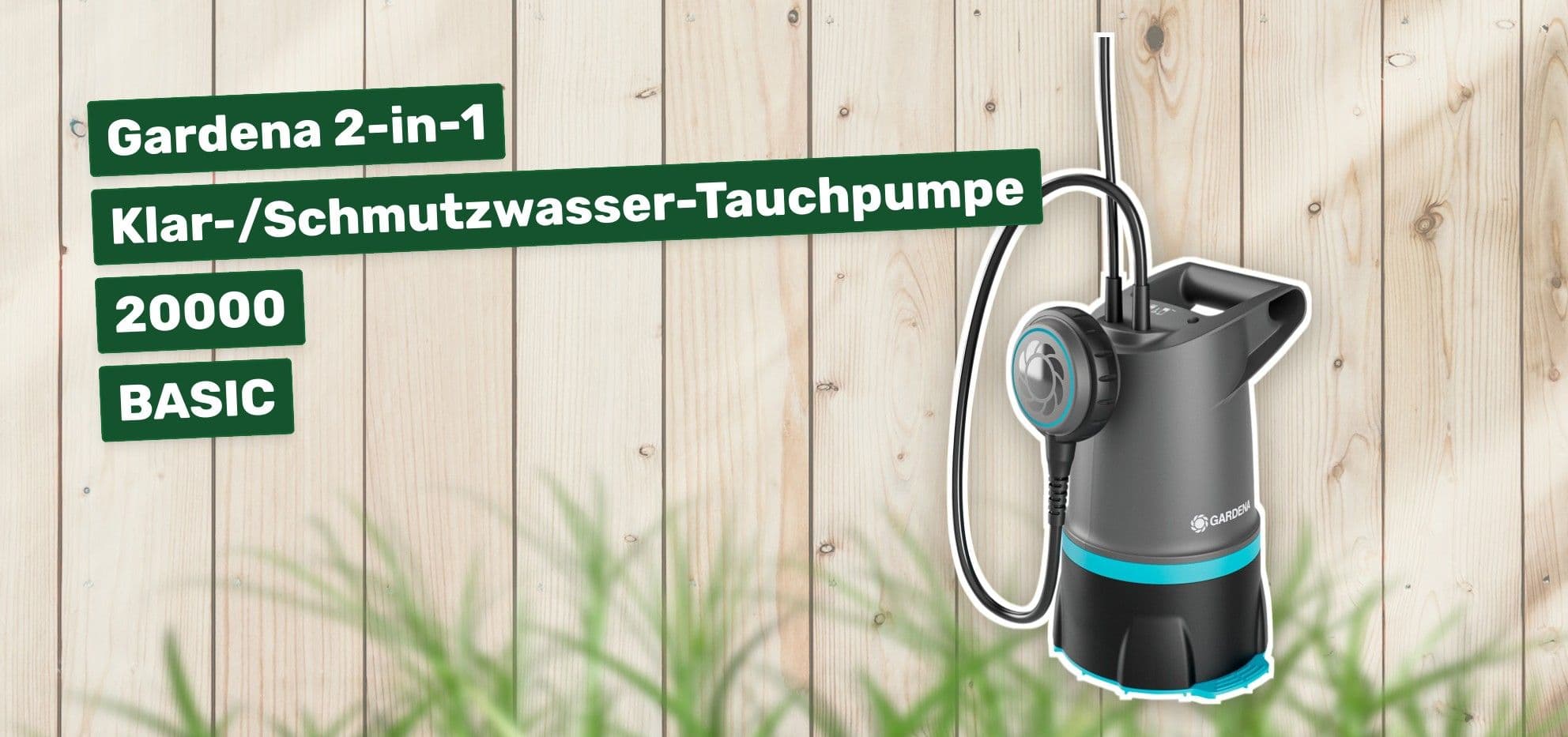 Gardena 2-in-1 Klar-/Schmutzwasser-Tauchpumpe 20000 BASIC