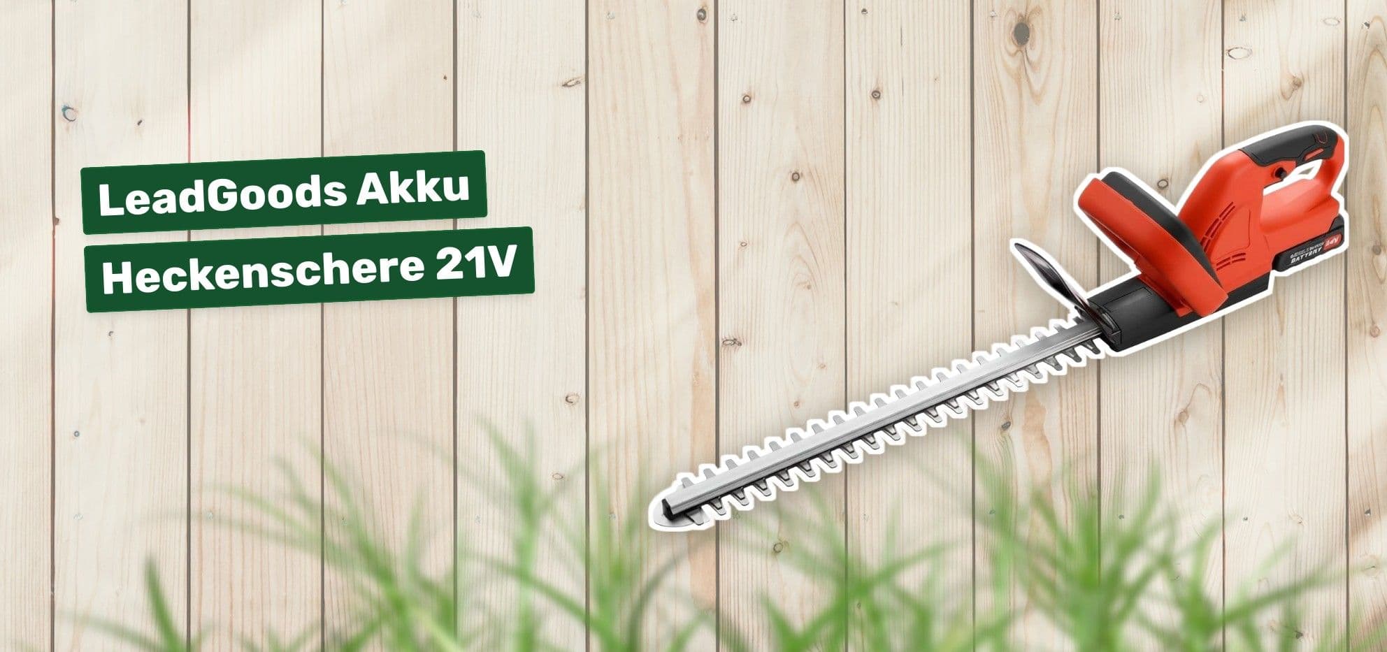 LeadGoods Akku Heckenschere 21V