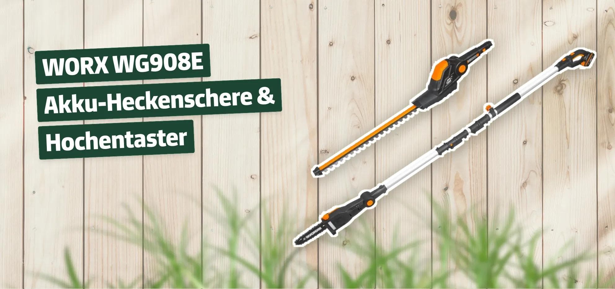 Worx WG908E Akku-Heckenschere & Hochentaster
