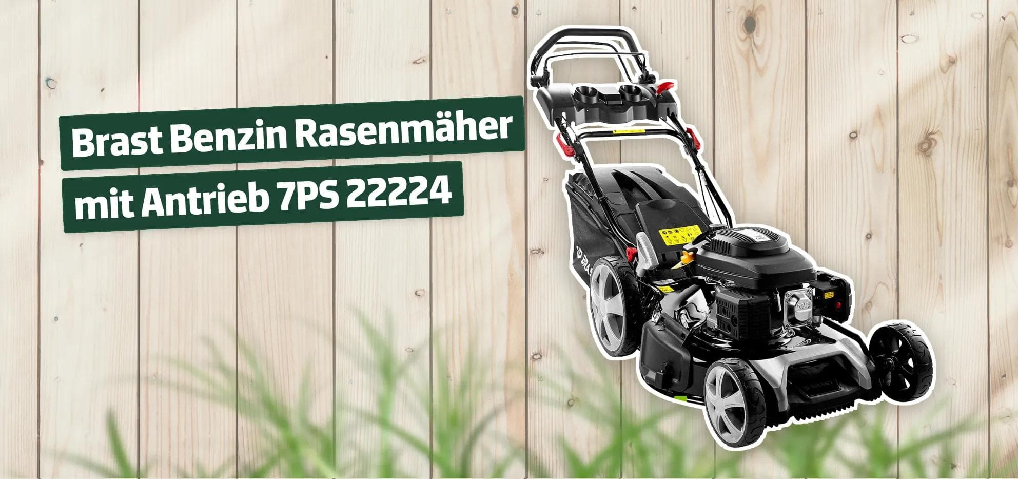 Brast Benzin Rasenmäher mit Antrieb 7PS 22224