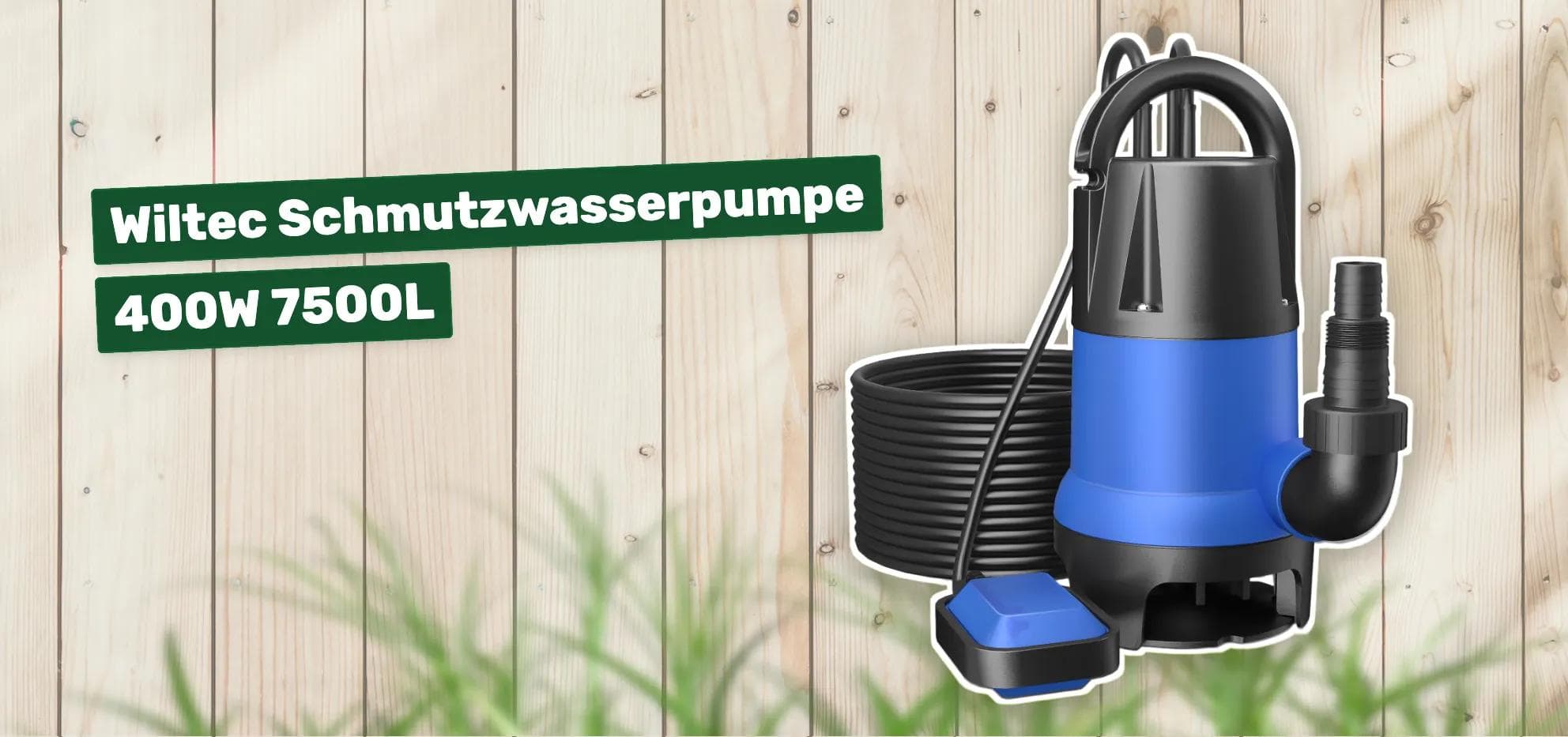 Wiltec Schmutzwasserpumpe 400W 7500L