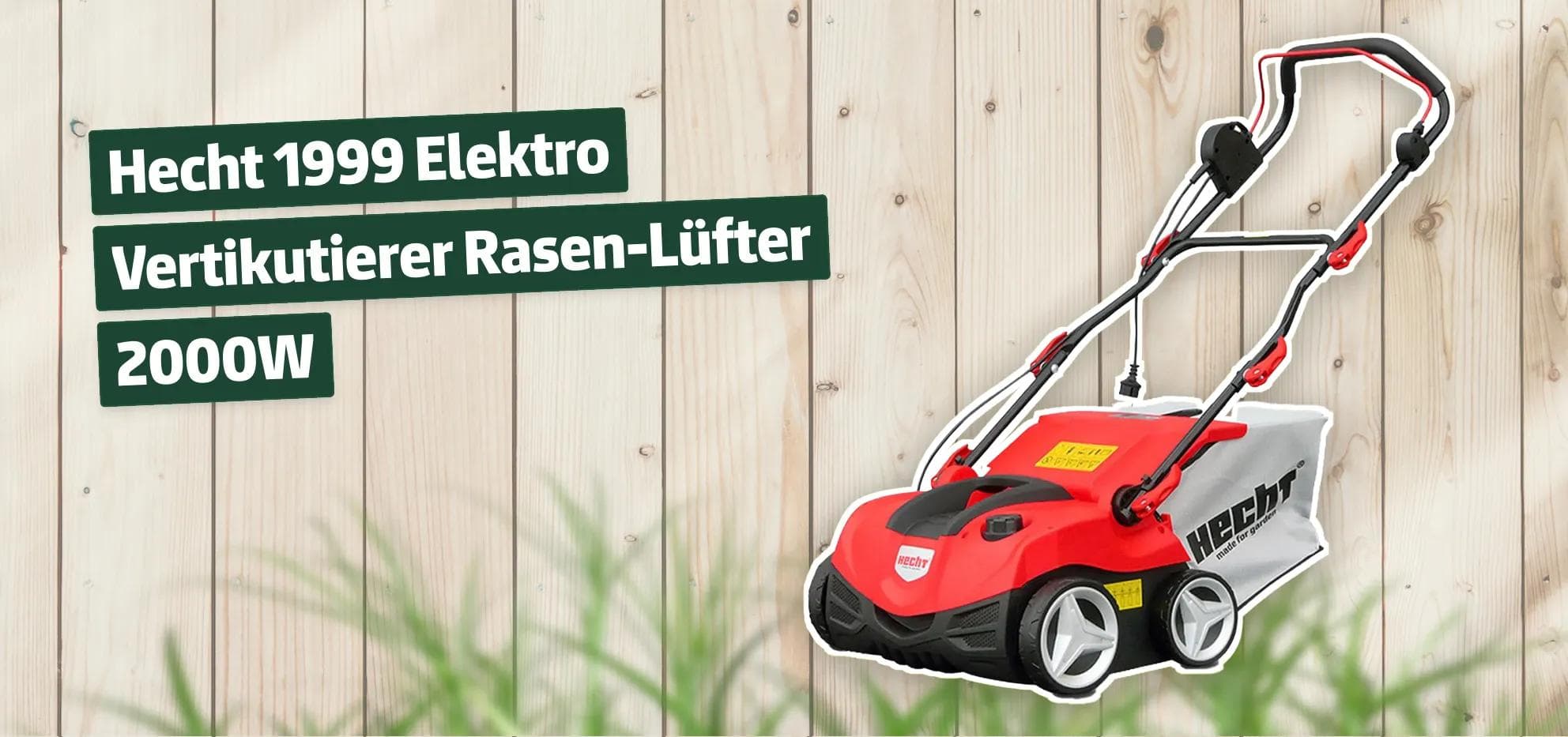 Hecht 1999 Elektro Vertikutierer Rasen-Lüfter 2000W