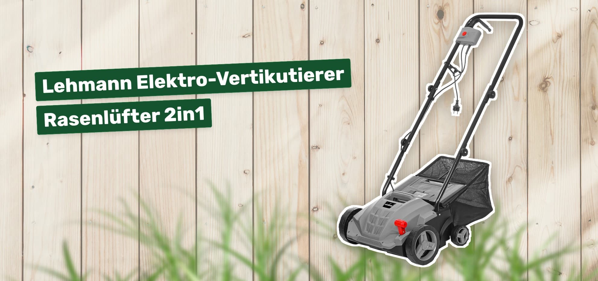 Lehmann Elektro-Vertikutierer Rasenlüfter 2in1